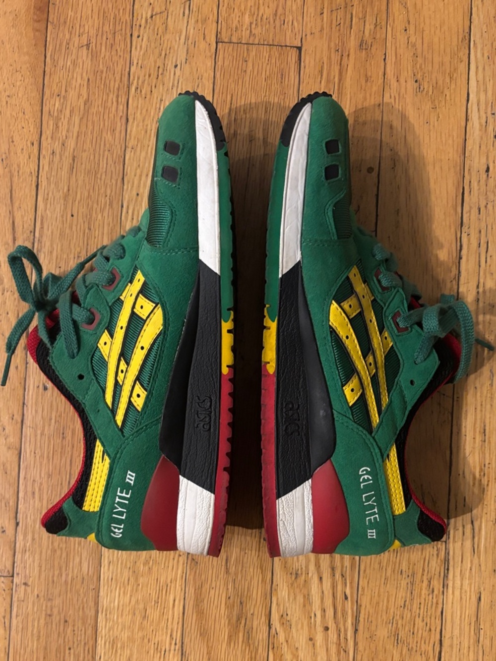 ASICS Gel-Lyte III 'Rasta Carnival Pack' - Red, Yellow & Green Sneakers - M8